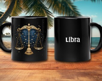 Libra Zodiac Coffee Mug: Cosmic Companion for Astrological Sips, Birthday Gift Women Men Son Daughter Best Friend Coffee Lovers Horoscope