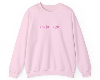 I'm Just A Girl Sweatshirt, Pink Aesthetic Sweatshirt, Coquette Aesthetic, Trendy Sweatshirt, Coquette, Sweatshirt Women, Sweater