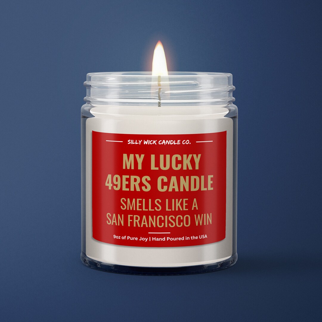 My Lucky 49ers Candle Game Day Football Candle San Francisco 49ers Gift
