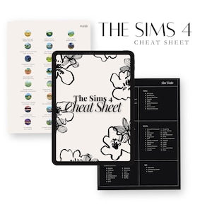 The Sims 4 Game Cheat Sheet PDF and Printable Reference for Traits Aspirations Likes Dislikes and Worlds List Gift for Sims Players