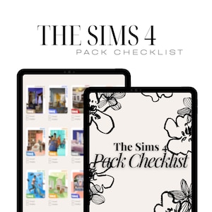 The Sims 4 Pack Checklist PDF Printable Track Owned and Wishlist Sims Kits Stuff Packs Game Packs Expansion Packs Organization Sims 4 Gifts