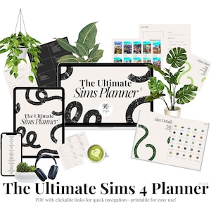 Sims 4 Planner Ultimate Sims Profile Tracker Digital Journal Organizer Cheat Sheet for Gameplay and Character Management & Customization