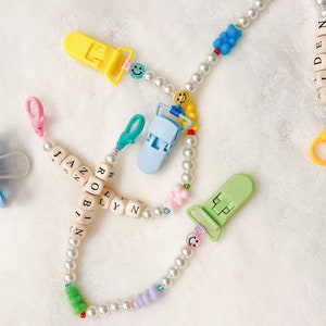 Personalized Pacifier Clip,Custom Newborn Pacifier Clip|last minute Baby shower Gift|Boho Baby Gift|Custom Pacifier Holder,Newborn Gift,cute