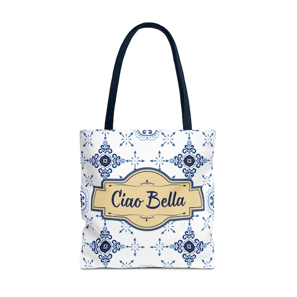 Ciao Bella Tote Bag, Italian-Style Handbag, Italy Beach Bag