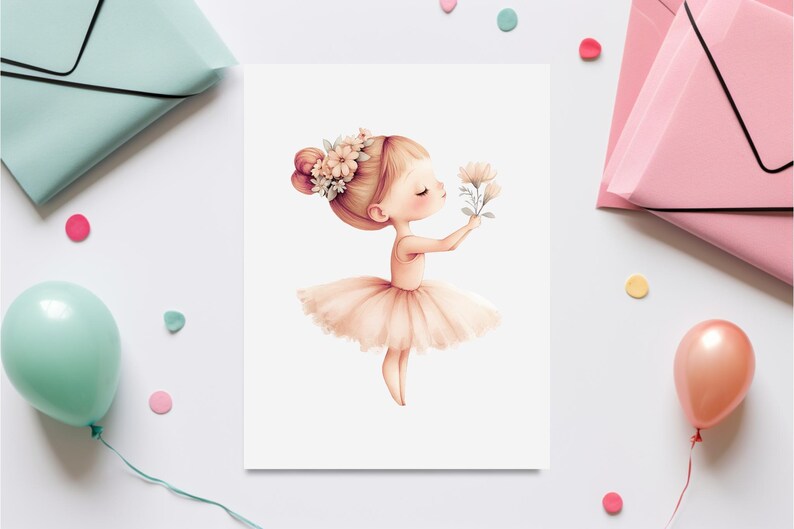 Watercolor Ballerina Clipart 38 PNG, Cute Little Ballerina, Swan Lake ...