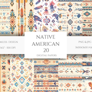 Aztec Patterns | Tribal Designs | Tribal Backgrounds | Digital Paper | High Quality Jpeg Files | Navajo American Native Patterns | 20 PNG