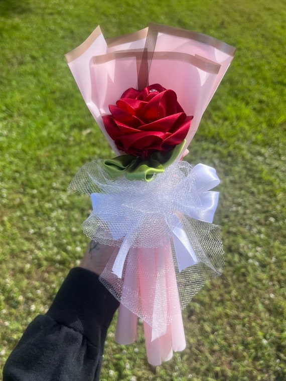 Red Eternal Rose | Ramo Buchon | Rosa Eterna | Artificial Flower Bouquet