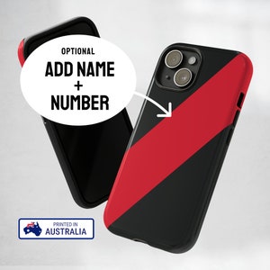 Essendon Bombers iPhone case. Aussie Footy gift. Gift for AFL fan. Essendon Football Club. Google Pixel and Samsung phone case