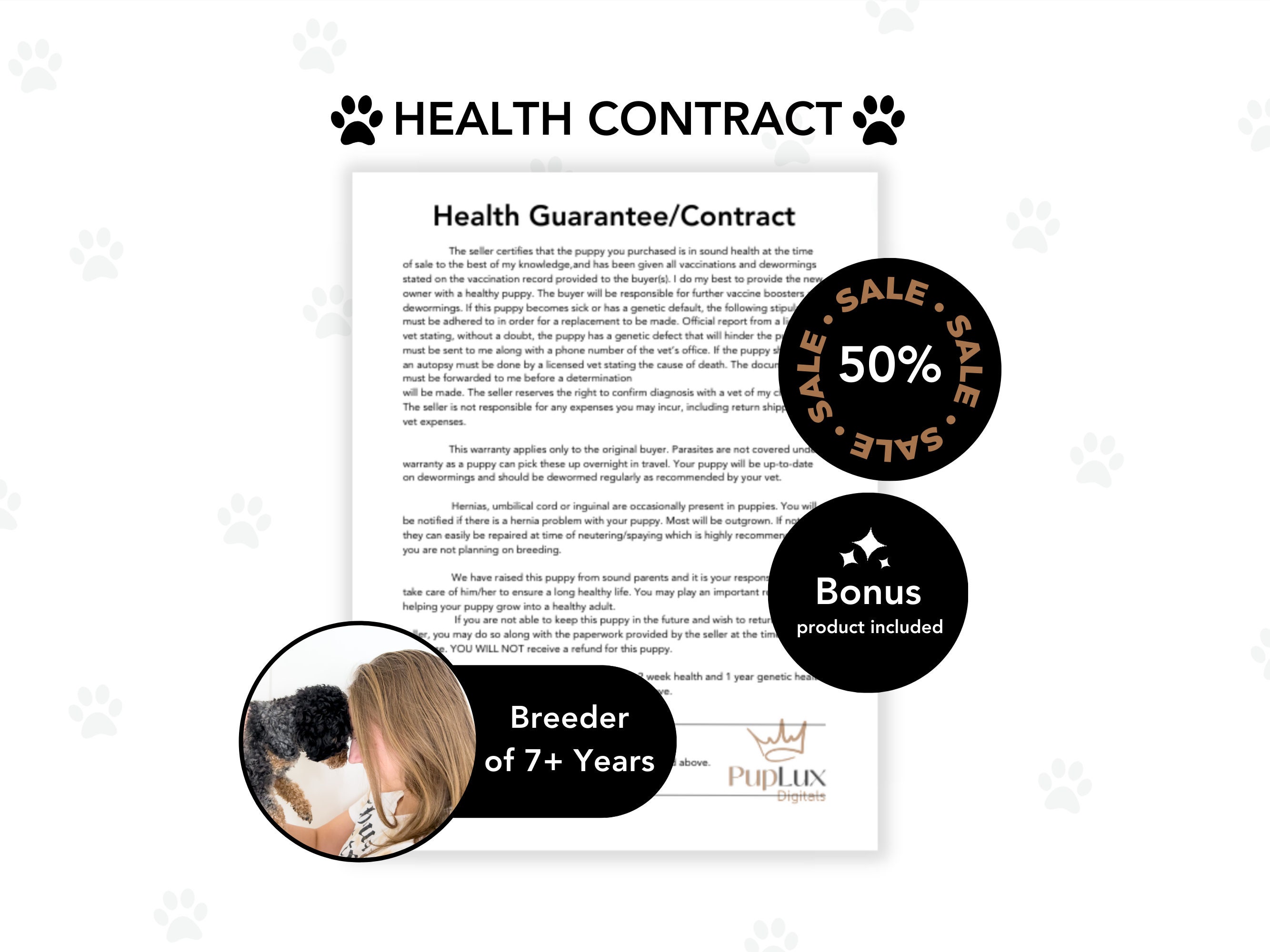 Puppy Health Guarantee Contract Form for Dog Breeders, Puppy Health Puppy Health Guarantee Contract Form for Dog Breeders, Puppy Health