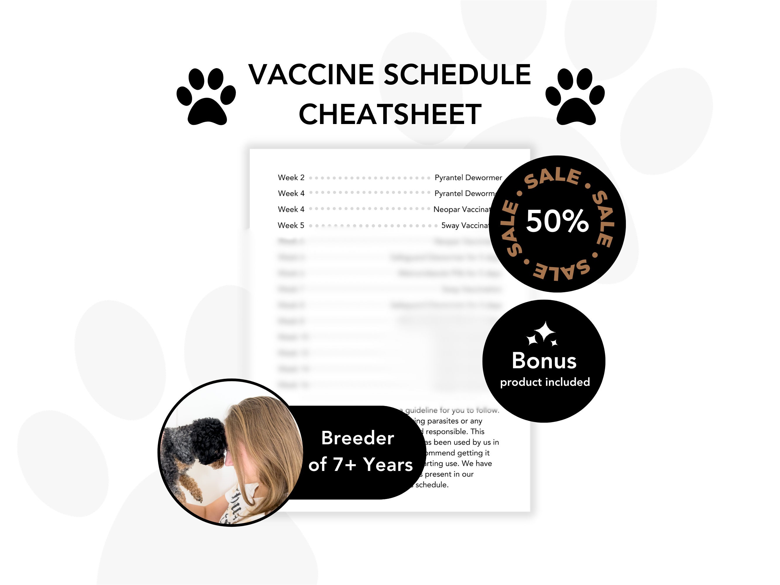 Puppy Vaccination and Deworming Cheatsheet, Dog Deworming and Vaccine