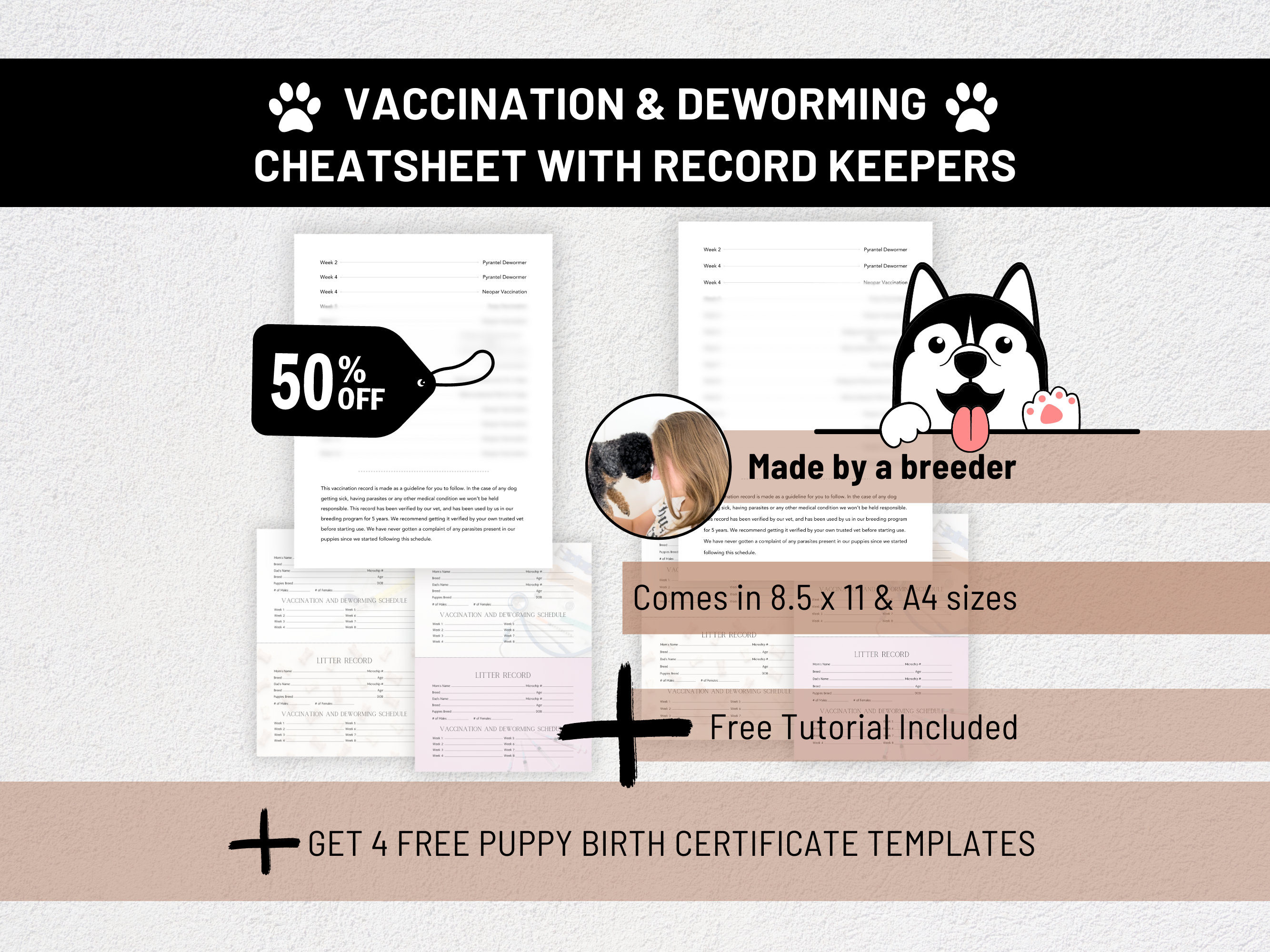 Deworm and Vaccine Chart for Puppy, Dog Deworming and Vaccine Guideline