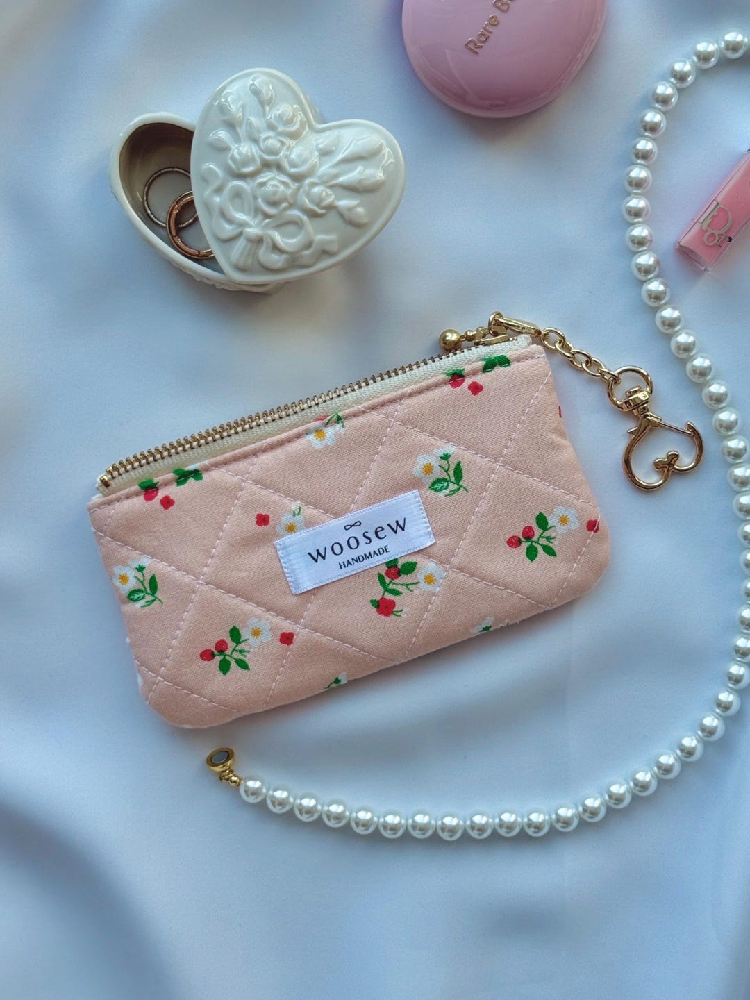 Natural Dyed Clam Keychain Handmade Boho Accessory Natural Dyed Clam  Keychain - Handmade Boho Zipper Pouch With Metal Ring Seashell Coin Purse