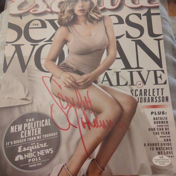 Scarlett Johansson signierte Esquir Magazine Cover Photo w / COA