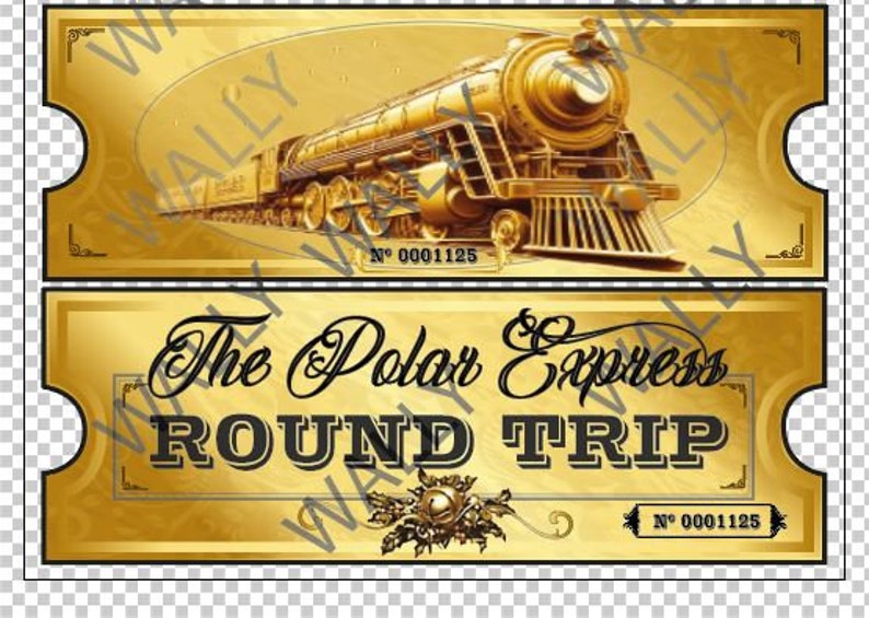 Unique Personalized Polar Express Ticket Printable, Front and Back High ...