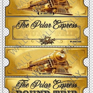 Einzigartiges, individuelles Polar Express-Ticket zum Ausdrucken, Vorder- und Rückseite in hoher Qualität, Polar Express-Ticket, nur digitale Datei
