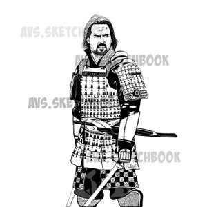 De laatste Samurai kunst aan de muur