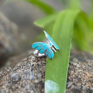 Turquoise butterfly ring, Silver ring, Turquoise ring, butterfly ring, Silver Jewelry, 925 Sterling silver, statement ring, gift ideas 2026