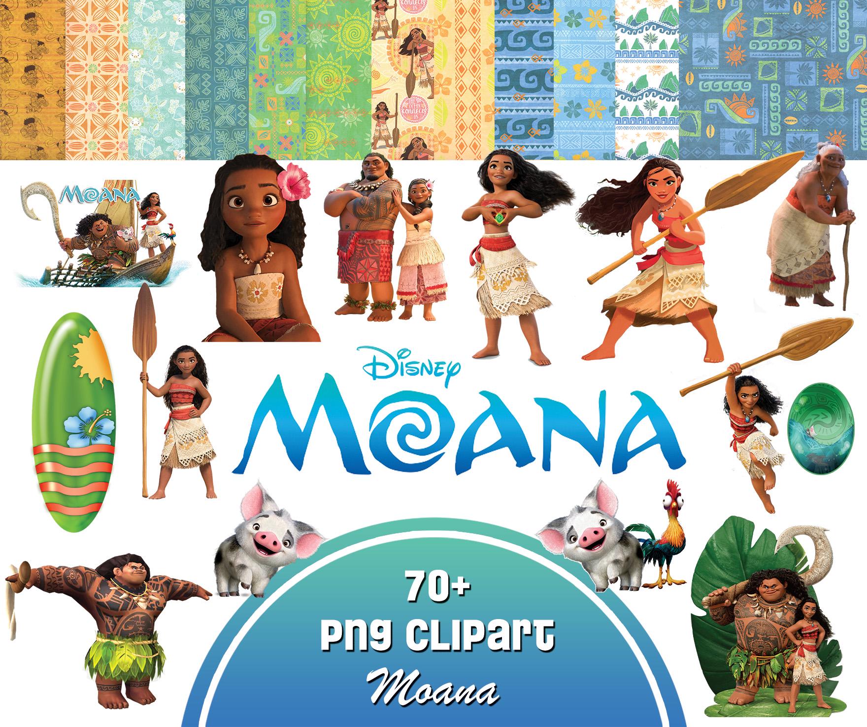 Moana clipart Png Bundle, Moana Paper, Moana PNG Instant Digital Download