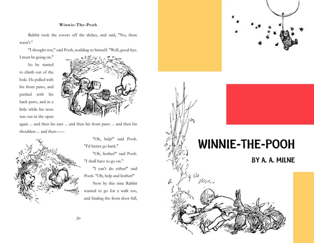 Digital Download: Winnie the Pooh Typeset + PDF - Etsy