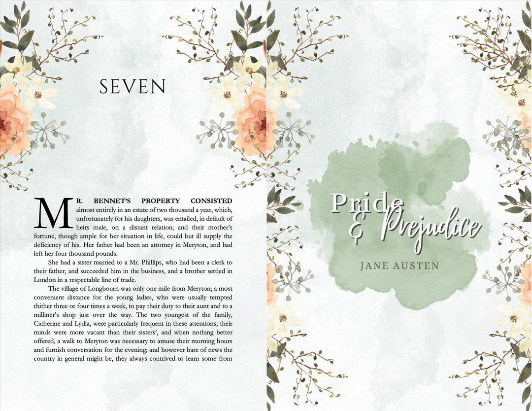 Digital Download: Pride and Prejudice by Jane Austen Typeset + PDF - Etsy