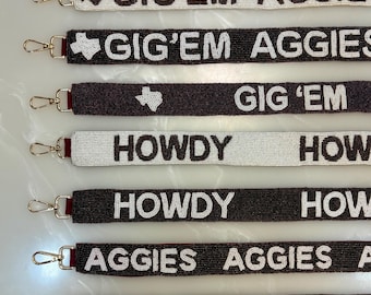 Gameday beaded straps, college purse strap, stadium approved straps, purse strap, stadium gear, college gameday, clear bag strap, Licenced