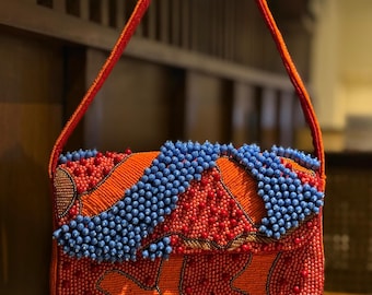 Perlen Umhängetasche, Perlen Tasche, Hochzeit Tasche, Geschenk für sie, Perlen Clutch, Perlen Geldbörse, Trendy Tasche, handgemachte bunte Handtasche, Sommertasche