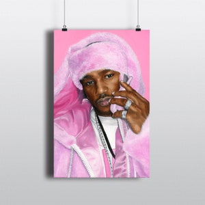Póster de pintura al óleo de CAM'RON, Arte pop, 12 x 18 piel rosa
