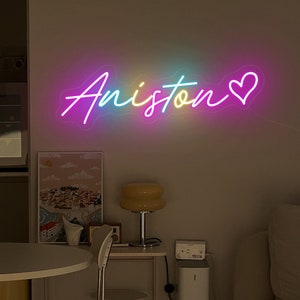 Letrero de neón con nombre colorido personalizado, letrero de neón para dormitorio de niños, decoración de habitación de niños adolescentes, regalo para niños, letrero de neón multicolor, decoración de pared de guardería