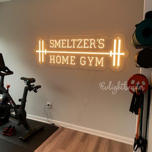 Custom Name Home Gym Neon Sign, Custom Gym Logo Sign, Fitness Club Neon Sign,Cross Fit Neon Sign, Gym Workout Room Sign