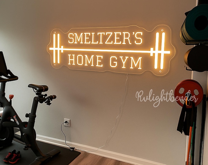 Custom Name Home Gym Neon Sign: Fitness Decor