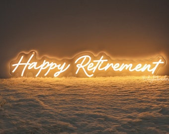 Happy Retirement Neon Sign, Room Decor, Retirement Gifts,new year gifts