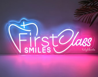Custom Business logo Neon Sign, Salon business neon sign, Light up Business Logo, company logo neon sign