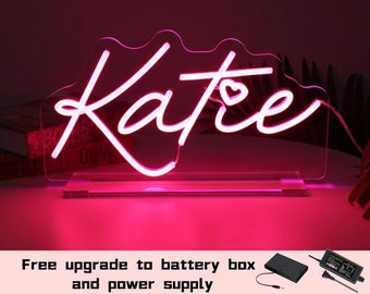 Custom Name Neon Sign: Freestanding Table Decor, Business Logo,wedding decor