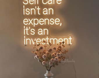 Self Care Neon Sign: Clinic & Studio Wall Decor