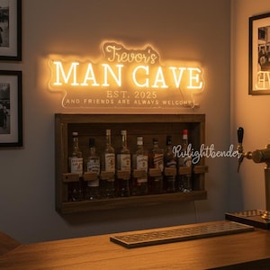 Custom Man Cave Leuchtreklame, personalisiertes Bar-Dekor, wo das Spiel immer läuft