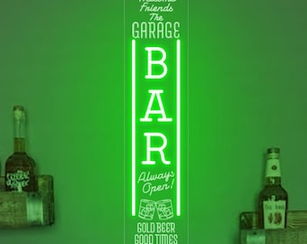 Custom Bar Neon Sign: Personalized Man Cave Decor, LED Garage & Home Wall Decor