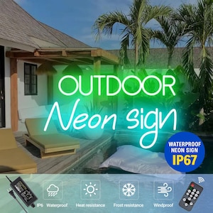 Custom Waterproof LED Neon Sign: Outdoor Patio sign, Business Logo decor