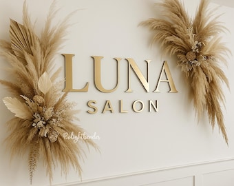 Custom Laser Cut Acrylic Business Logo Sign: 3D Office Wall Decor