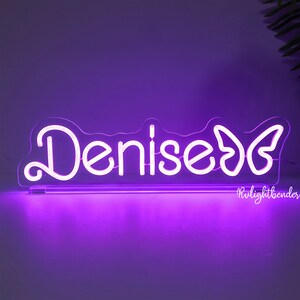 Custom name free standing Neon Sign, Table Neon Sign, logo table sign,business table sign,wedding table neon sign,gifts for kids