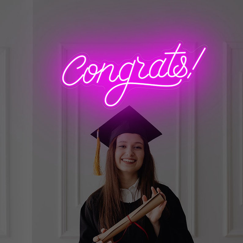 Congrats Led Neon Sign, Custom Graduation Decor, Neon Sign Custom ...