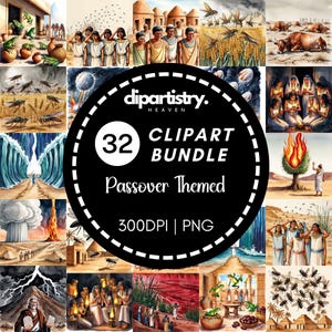 Kinder Bibel lernen Clipart - 32 PNG Sonntagsschule und Homeschool Aktivitäten - Zehn Plagen Ägyptens, Pessach und Exodus Geschichte Printables