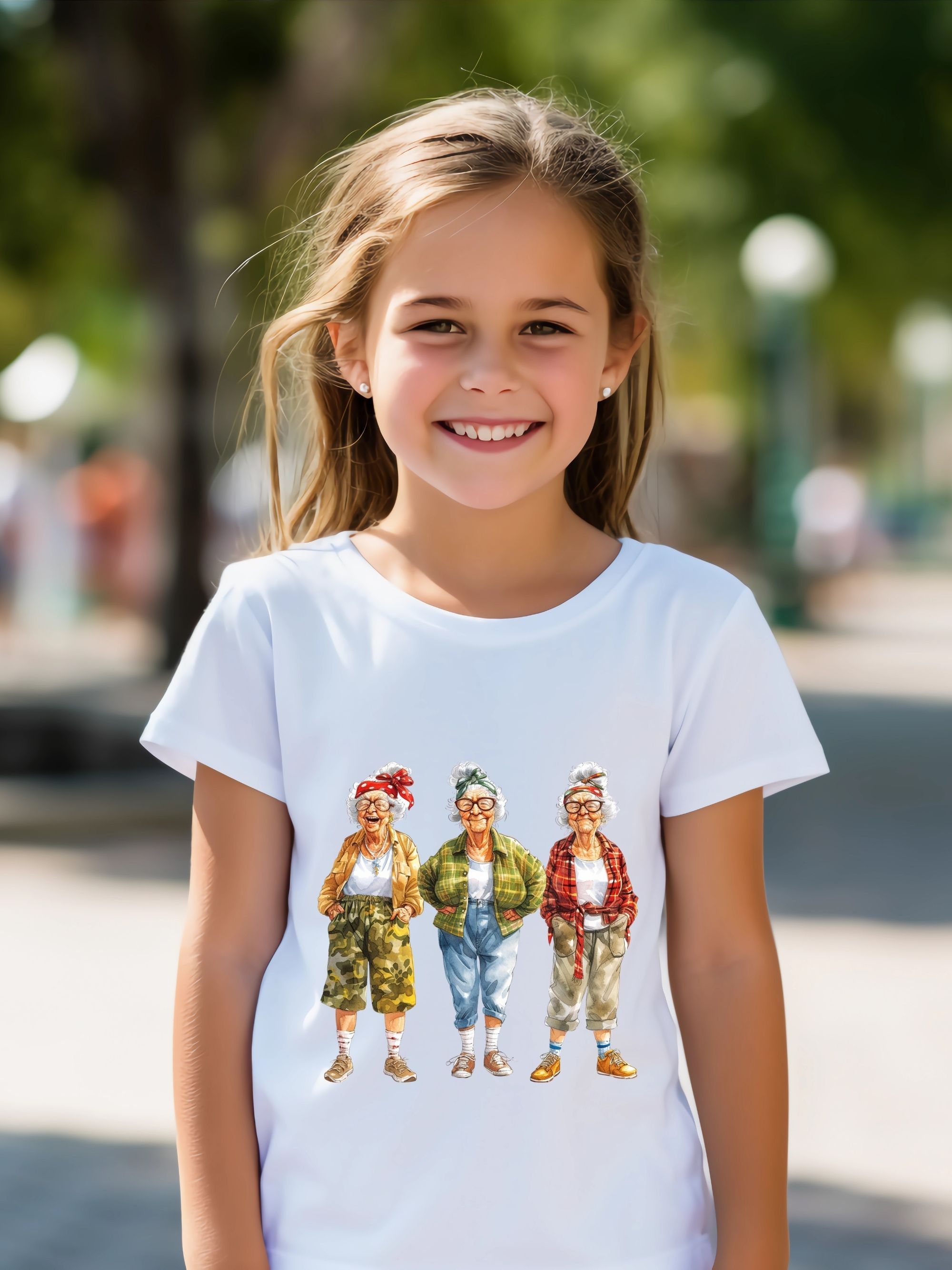 Funny Old Ladies Exercising Clipart Bundle Watercolor PNG Collection