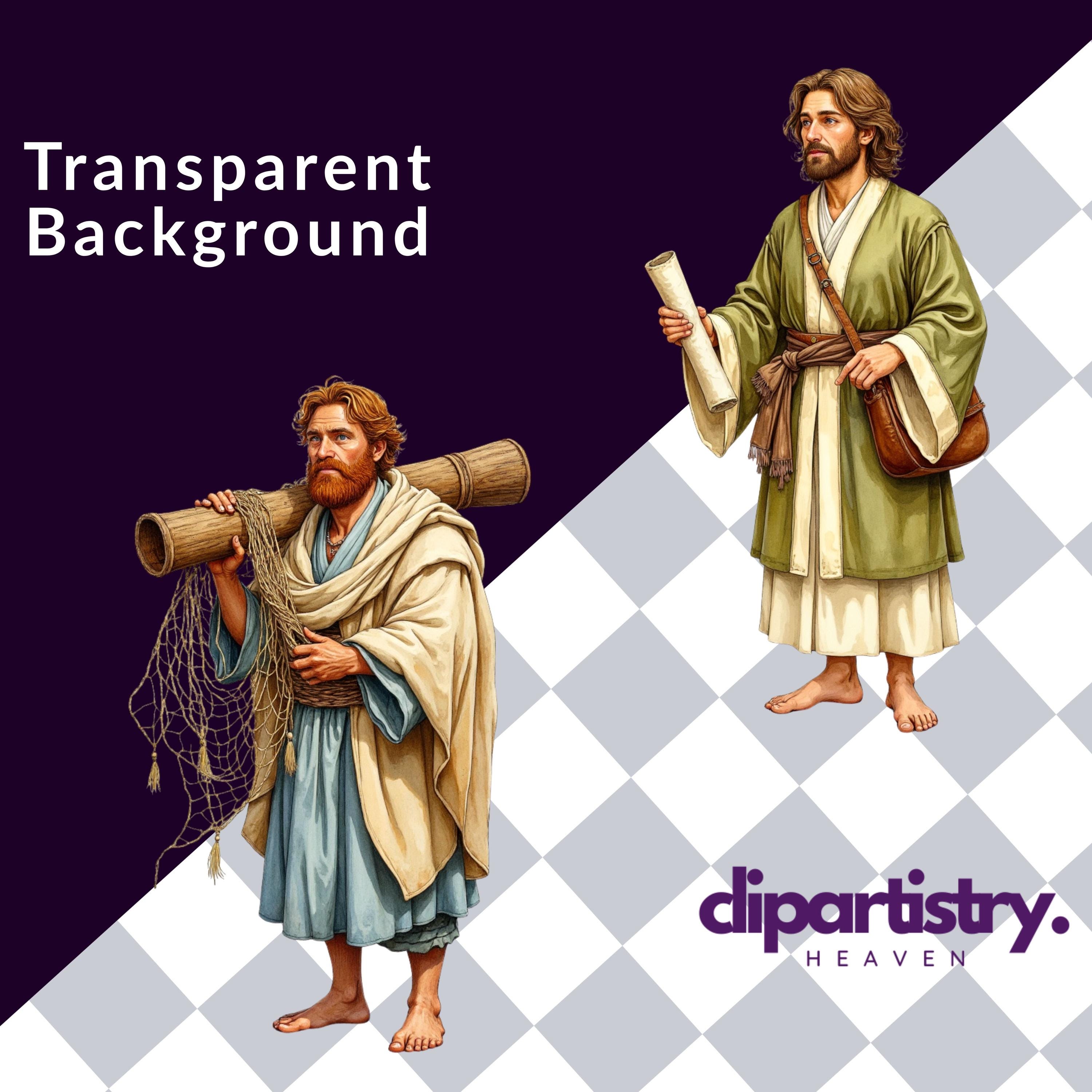 Jesus’ Disciples Clipart Bundle | 33 Characters PNG | Scripture Artwork ...