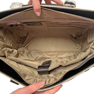 Rolling Briefcase Women | THE MONTECITO Python and Alligator Rolling iPad, Tablet Laptop Tote Briefcase or Carryall Bag immagine 4