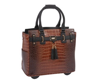 Wheeled Laptop Bags | Laptop Wheeled Briefcase, Fits 13"-17"| Rolling Womens Laptop Bag | Womens Laptop Bag | The Manhattan