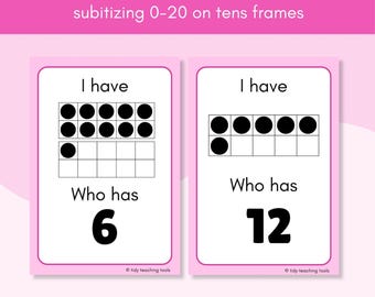 Tengo, ¿Quién Tiene? / Subitizando 0-20 en Marcos Tens
