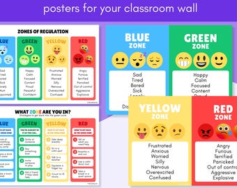 Carteles de zonas de regulación para estudiantes jóvenes