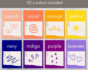 32 x Color Poster Set for the Art Room or Classroom