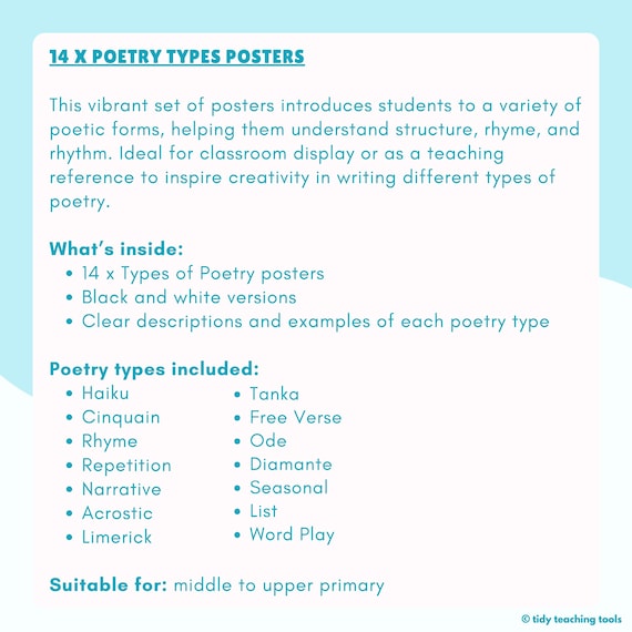 Verse Type Examples Types Of Poetry Verse