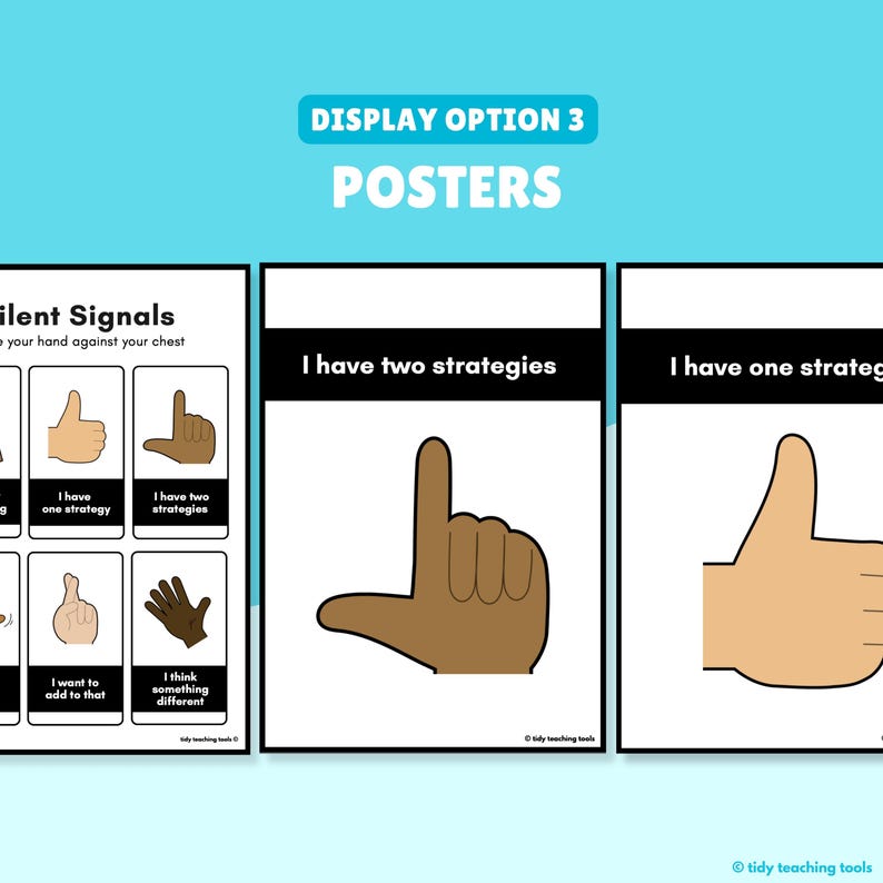 Editable Silent Hand Signals Posters | Non-verbal Communication - Etsy